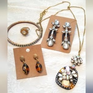 J. Crew tortoise shell jewelry set